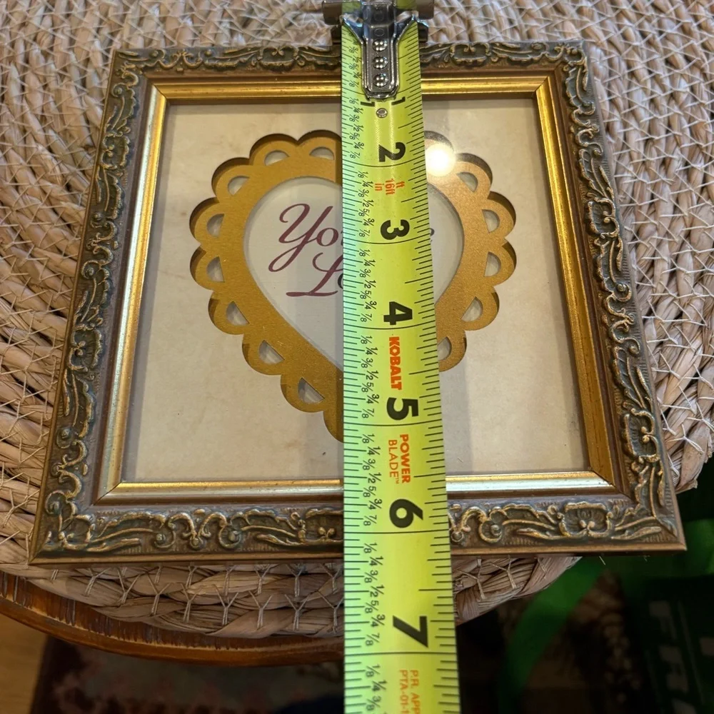 Imagine Designs Inc Vntg Gold Scroll Design Frame With Heart shaped Love verse